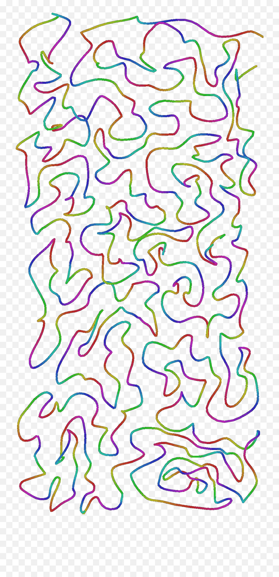 Squiggles Squiggly Random Rainbow Lines Line Chaos Chao - Illustration Png,Rainbow Line Png