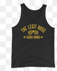 Sasha Banks The Legit Boss Unisex Tank Top - Active Tank Png,Sasha Banks Png