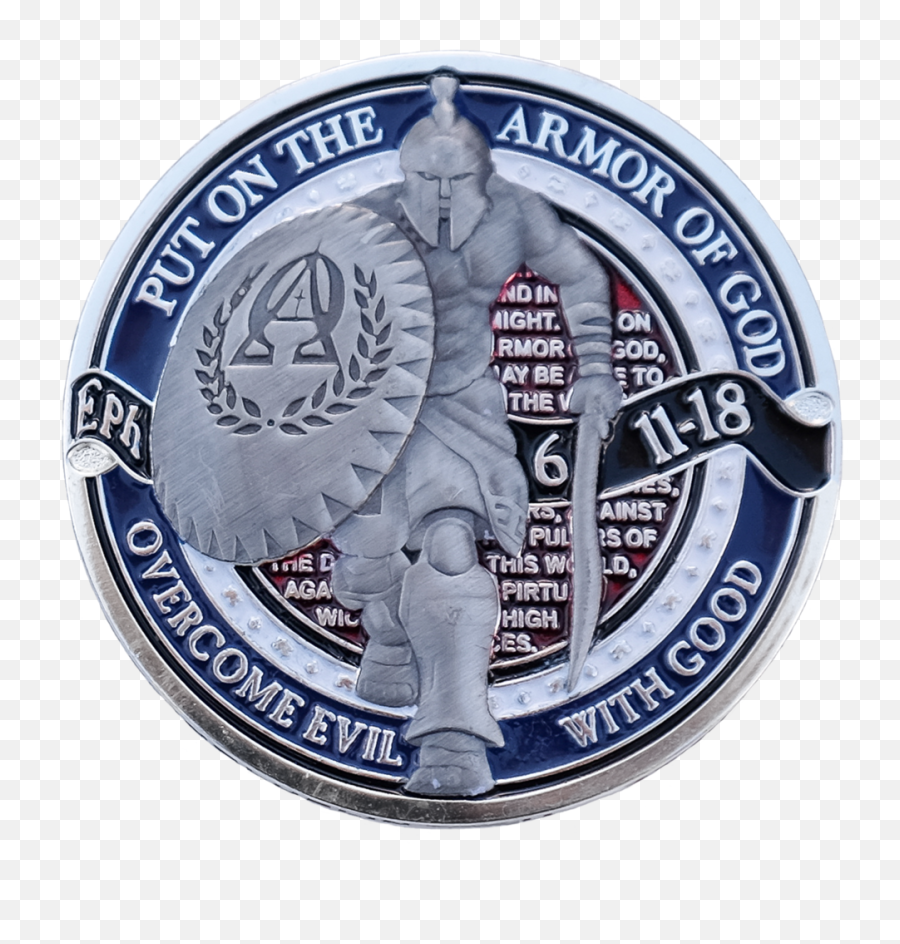 Thin Blue Line Foundation Armor Of God Coin U2014 Png Silver