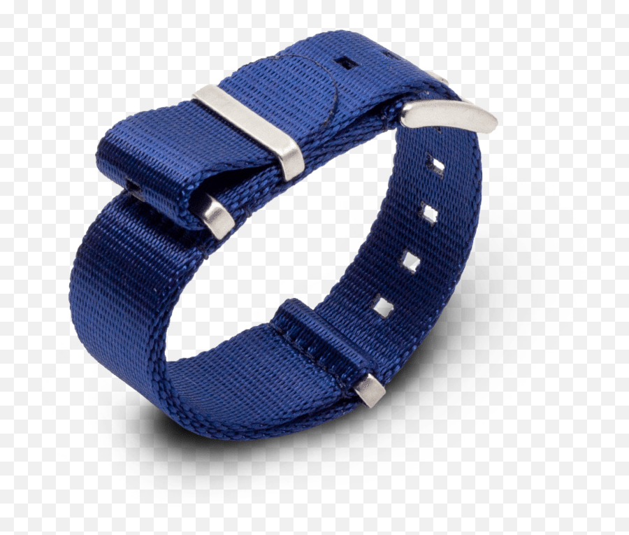 Nato Watch Strap In Premium U0027seat Beltu0027 Navy With Silver Hardware - Bracelet Png,Seatbelt Png