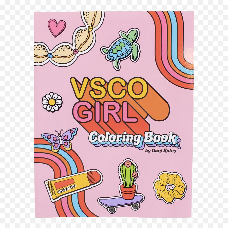 Dani Kates Vsco Girl Coloring Book - Vsco Girl Png,Coloring Book Png