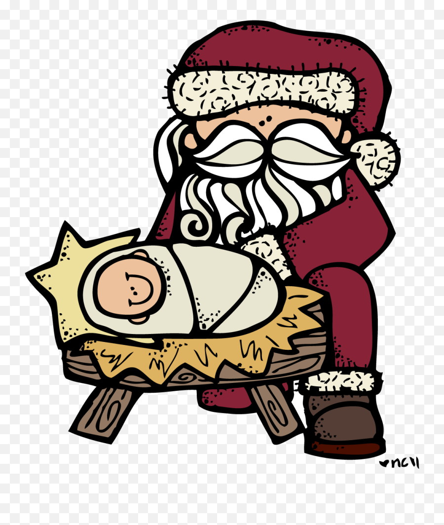 Jesus Christmas Clipart Png 1 Image - Christmas Melonheadz Clip Art,Santa Clipart Png