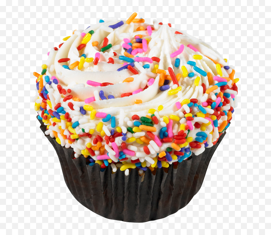 Vanilla Sprinkle Cupcake - Cupcakes With Sprinkles Png,Cupcake Png