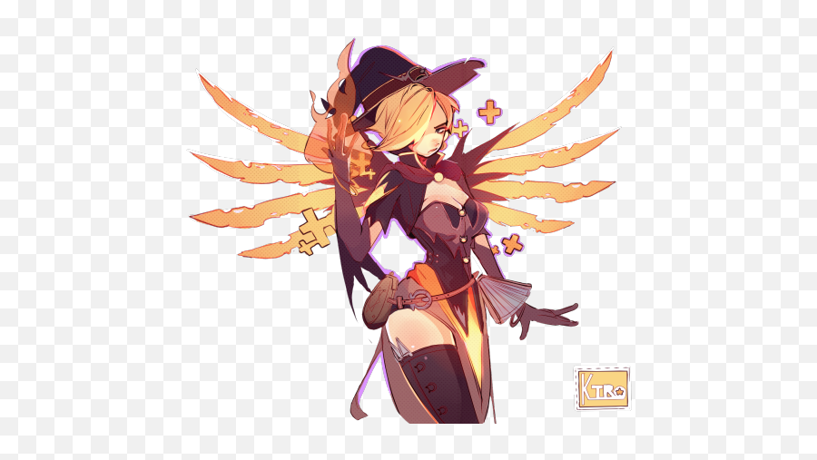 Mercy Anime Witch Huge Freebie - Overwatch Mercy Png,Overwatch Mercy Png