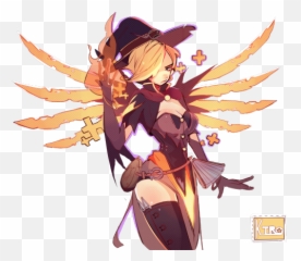 Mercy Anime Witch Huge Freebie - Overwatch Png