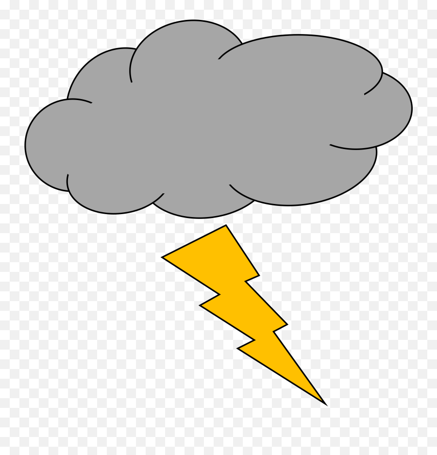 Thunder Clipart Png - Thunder And Lightning Clipart,Thunder Cloud Png