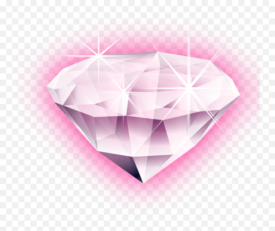 Diamond With A Pink Glow Clipart - Sparkling Diamond Clipart Png,Pink Diamond Png