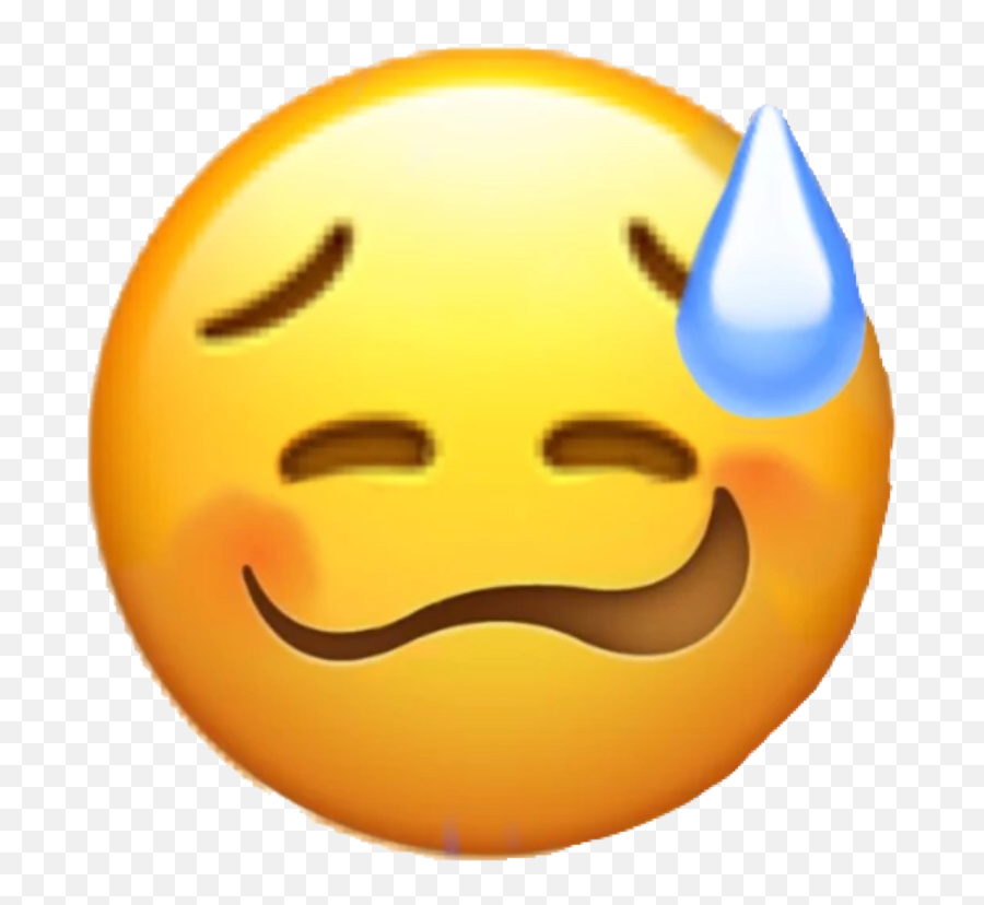 Worried Emoji Stickerart Sticker By Joonxie - Smiling Worried Emoji Png,Worried Emoji Png
