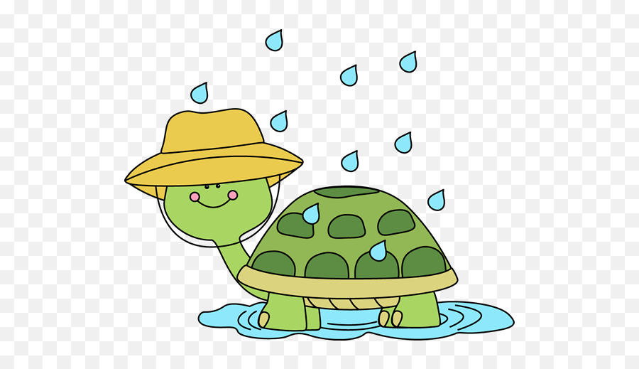 Turtle Standing In A Rain Puddle Clip Art - Turtle Standing Spring Turtle Clipart Png,Puddle Png
