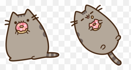 Pusheen Eating Donut Cursor - Pusheen Eating A Donut Png,Pusheen Cat Png