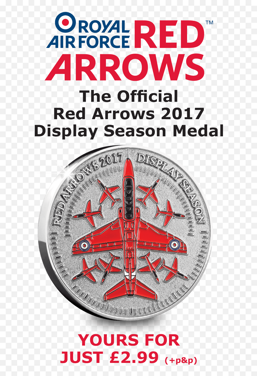 Red Arrows 2017 Display Season Medal - Transparent Red Arrow Logo Png,Red Arrows Png