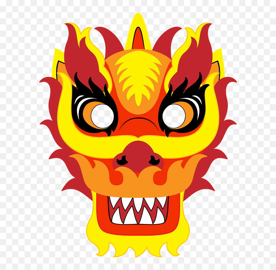 Chinese New Year Dragon Mask Clipart Free Download - Chinese New Year Chinese Dragon Mask Png,New Years Transparent