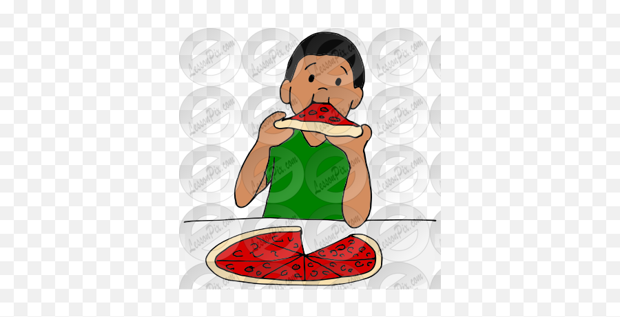 Eat Pizza Picture For Classroom Therapy Use - Great Eat Citrullus Png,Pizza Clipart Transparent