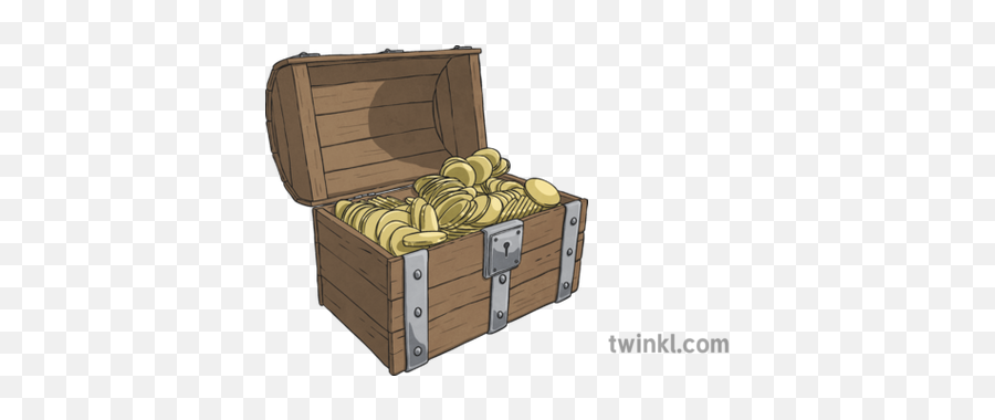 Treasure Chest 2 Illustration - Twinkl Plywood Png,Treasure Chest Png