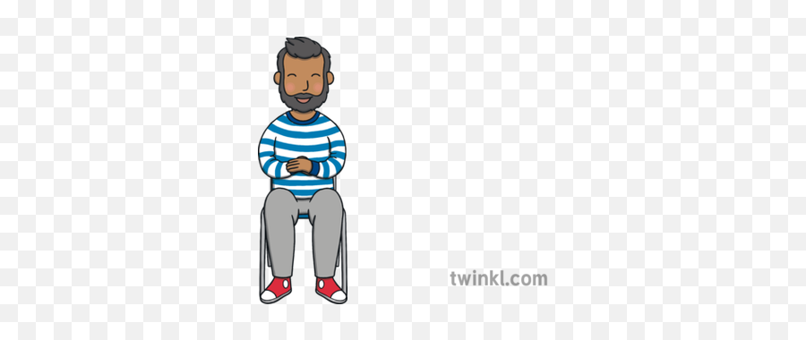 Dad Sitting - Illustration Person From Behind Png,Person Sitting In Chair Png