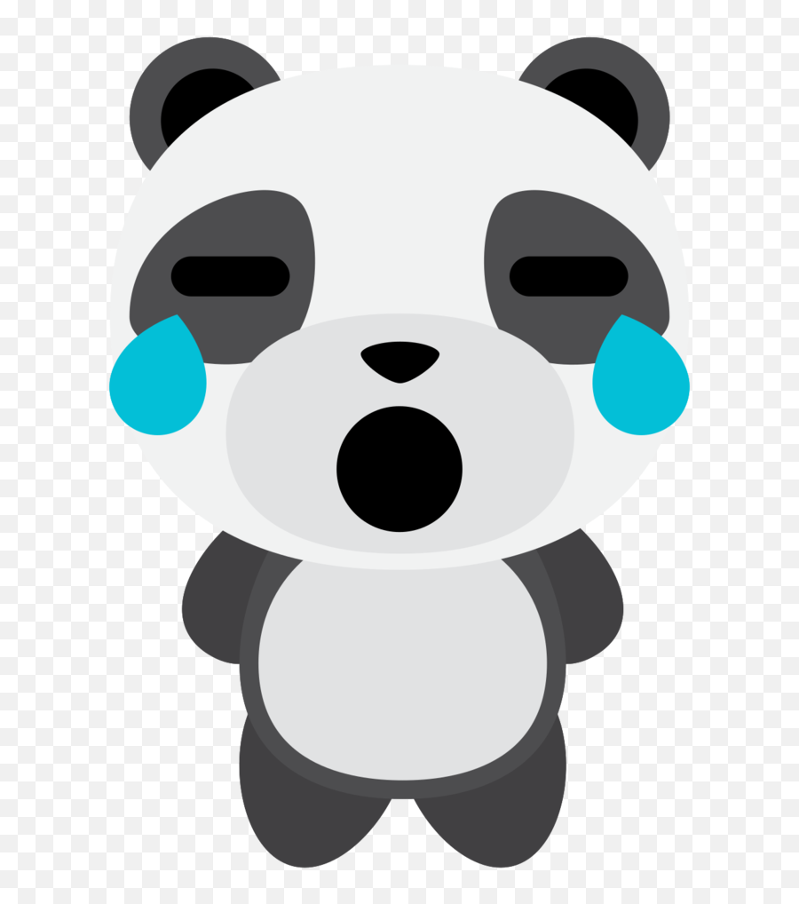 Free Emoji Panda Cry Png With Transparent Background - Panda Png,Teddy Bear Transparent Background