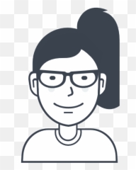 Woman Girl With Ponytail Person Glasses Free Icon Of User - Person Man Male png
