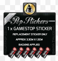 Replacement Gamestop Pop Sticker - Parcel Motel png