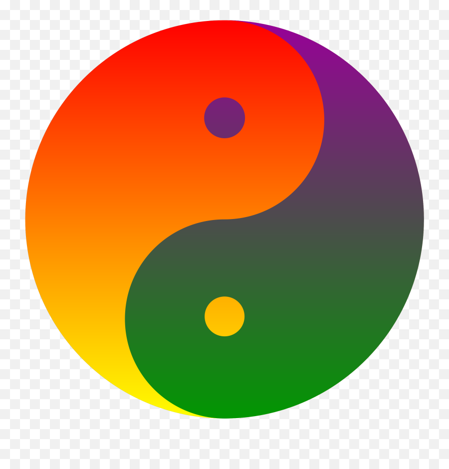 Hd Yin And Yang Png Background Image - Colorful Yin Yang Sign,Yin Yang Png