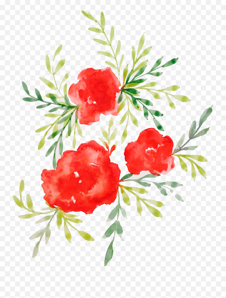 Peonies Clipart Loose Watercolor - Red Watercolor Flowers Transparent Background Png,Watercolor Flower Transparent Background