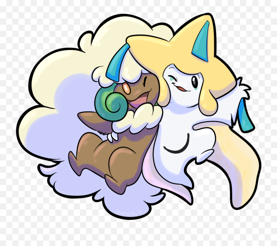 Whimsicott Jirachi Sticker - Fictional Character Png,Jirachi Png