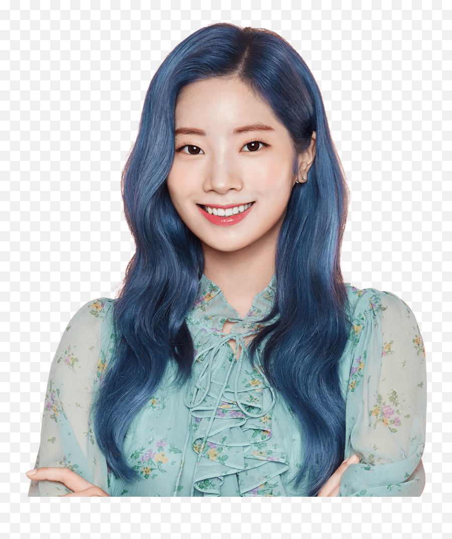 Twice Global - Dahyun With Blue Hair Png,Twice Transparent