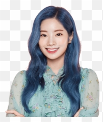 Twice Global - Dahyun With Blue Hair Png,Twice Transparent