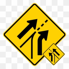 Warning Signs - Striping Services and Supply Added Lane Road png