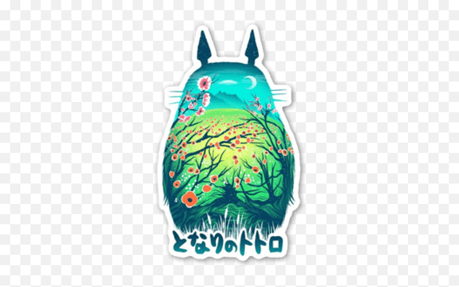 My Neighbor Totoro By Victor Vercesi Sticker - Sticker Mania Coque Iphone 6s Manga Png,Totoro Transparent