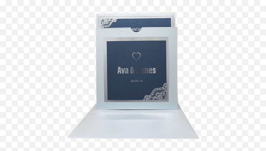 Majestic Moonlight Silver Pocket Invitation With Foil Border - Box Png,Silver Border Png