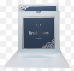 Majestic Moonlight Silver Pocket Invitation With Foil Border - Box png