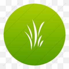 Green Gradient Classica Grass Icon - In Yellow Circle png