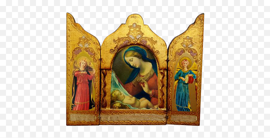 Virgin Mary Infant Christ Child Angels - Religious Item Png,St. Sebastian Icon
