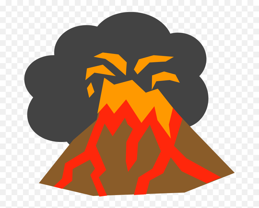 Symbol Clipart Volcano - Illustration Png Download Full Volcano Erupting Clipart Png,Volcano Icon Png