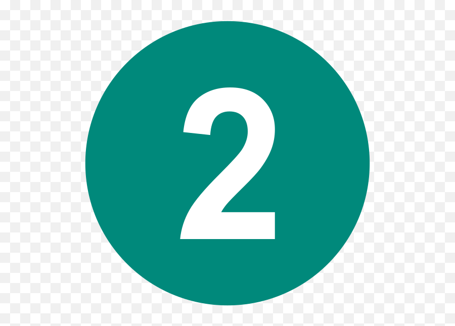 Fileeo Circle Teal White Number - 2svg Wikimedia Commons Number 2 In Blue Circle Png,Numbers Icon Png