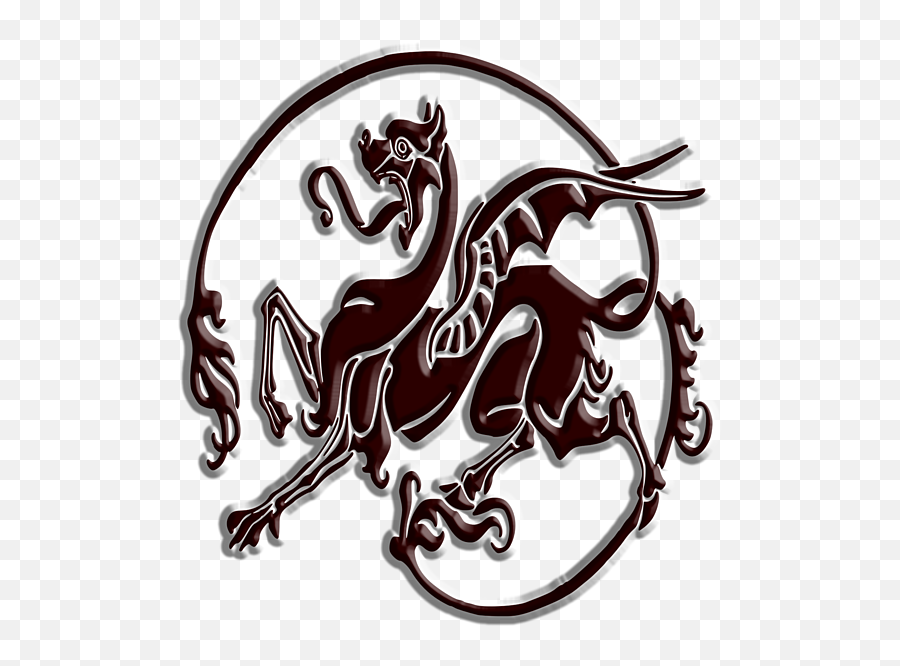 Art Nouveau Dragon Dog Lion Panther Beast Griffin - Fictional Character Png,Griffin Icon