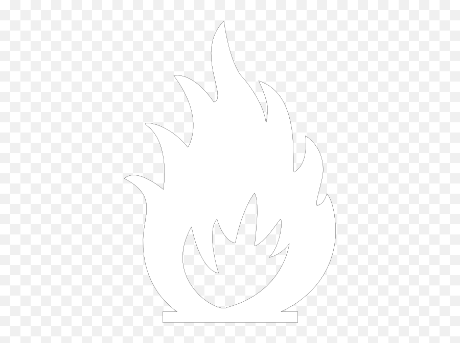 Download Hd Candle - Flame Clipart Black And White Fire Clip Art White Png,Black Fire Png