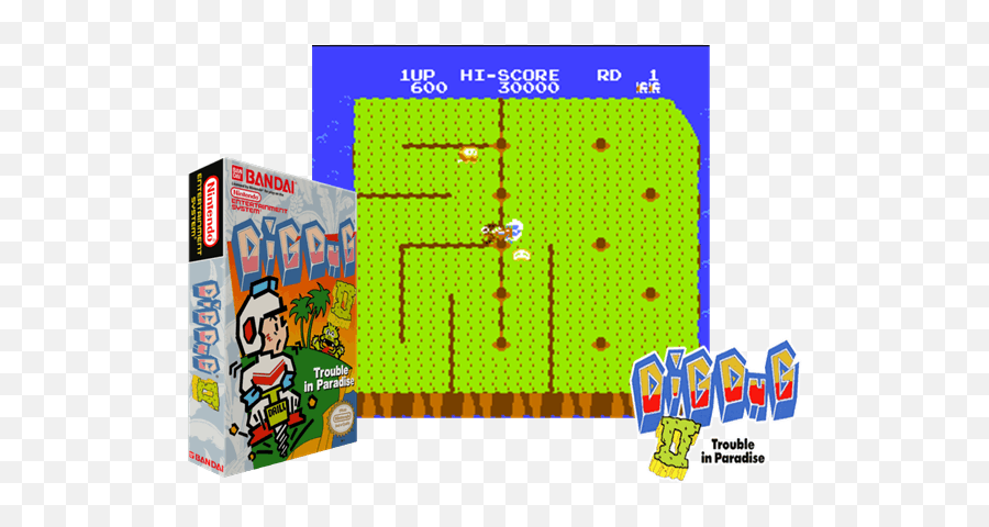 Just Another Nintendo Nes - Dig Dug 2 Png,Dig Dug Png