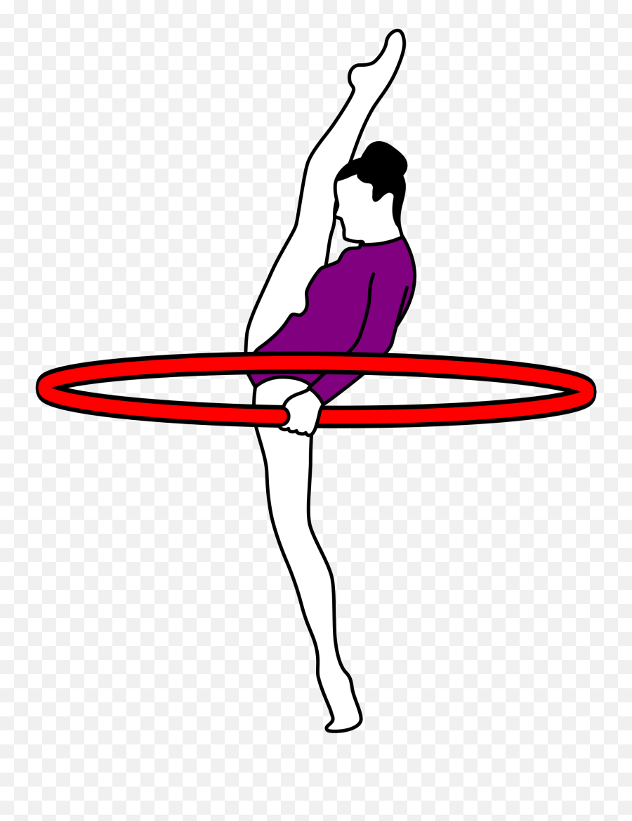 Clipart - Gymnastics Archery Gymnastics Rhythmic Hoop Beneficios De La Gimnasia Ritmica Png,Gymnastics Png