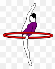 Clipart - Gymnastics Archery Gymnastics Rhythmic Hoop Beneficios De La Gimnasia Ritmica Png,Gymnastics Png