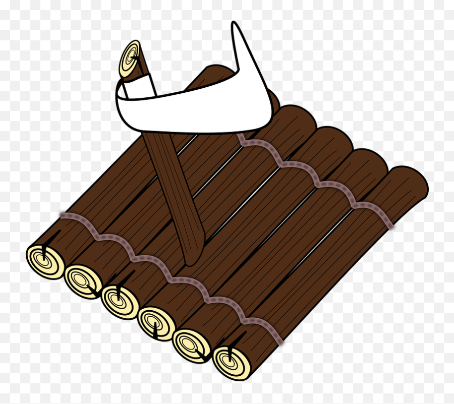 Logs Raft Wood - Raft Clipart Png,Raft Png