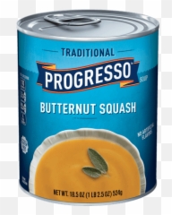 Traditional Butternut Squash Canned Soup Progresso - Butternut Squash Soup Can Png,Squash Png