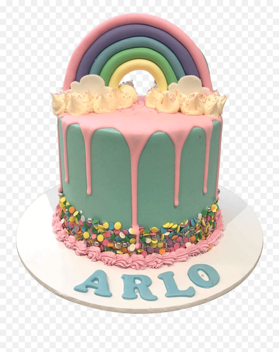 3d Fondant Pastel Rainbow Colourful - Cake 3d Fondant Png,Pastel Rainbow Png