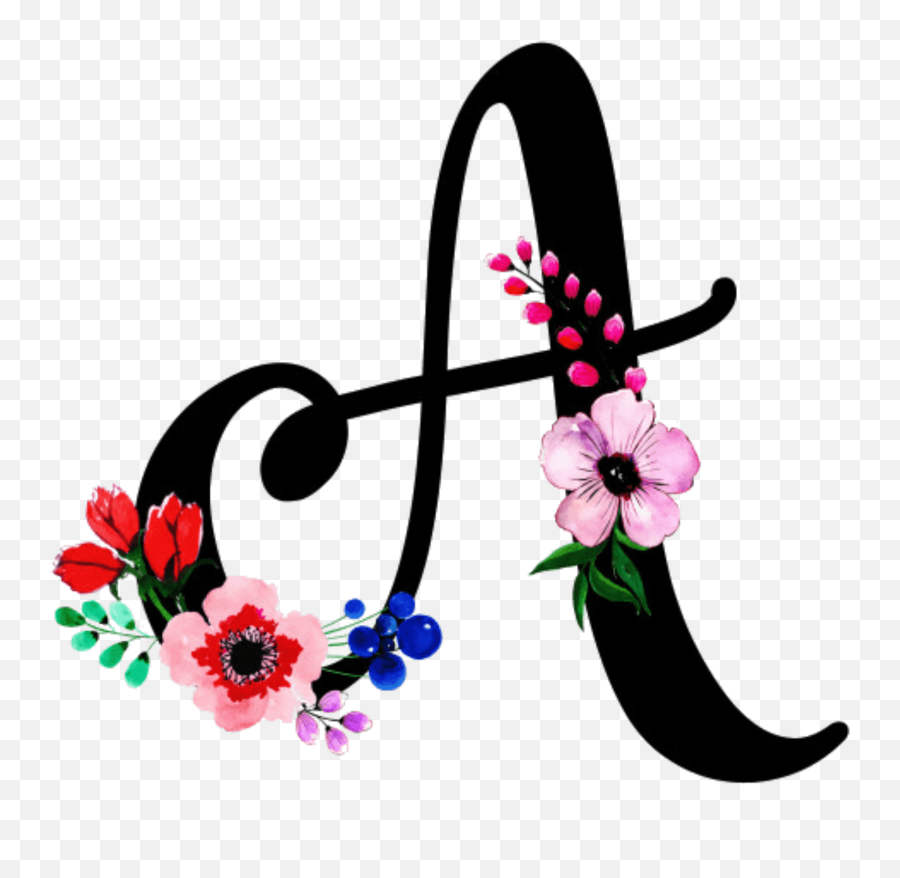Anna U203a Floral A Clipart Png Download - Floral Letter A Clip Art,Floral Clipart Png