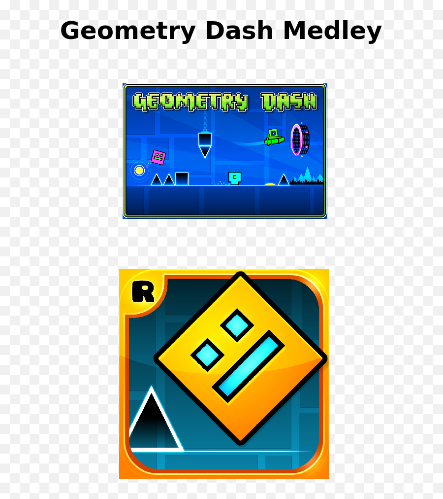 Geometry Dash Medley Update 19 Sheet Music For Piano - Geometry Dash Png,Geometry Dash Logo