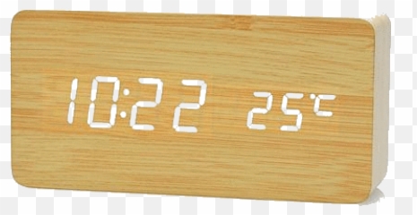 Wooden Bamboo Alarm Clock - Plywood png