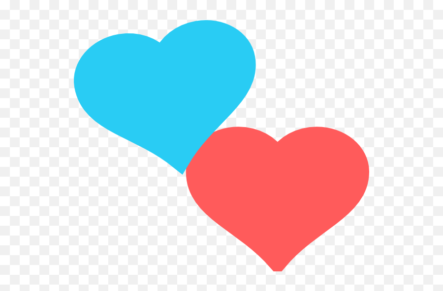V - Blue Heart Red Heart Png,Blue Heart Transparent Background