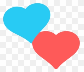 V - Blue Heart Red png