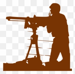 Pistol Silhouette Png - Gatling Gunmachine Machine