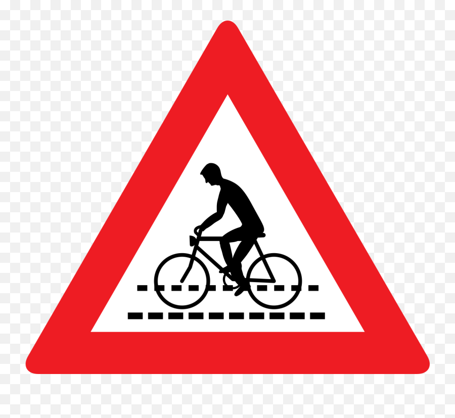 Filegefahrenzeichen 11asvg - Wikipedia Slow Mover Png,Bicyclist Png